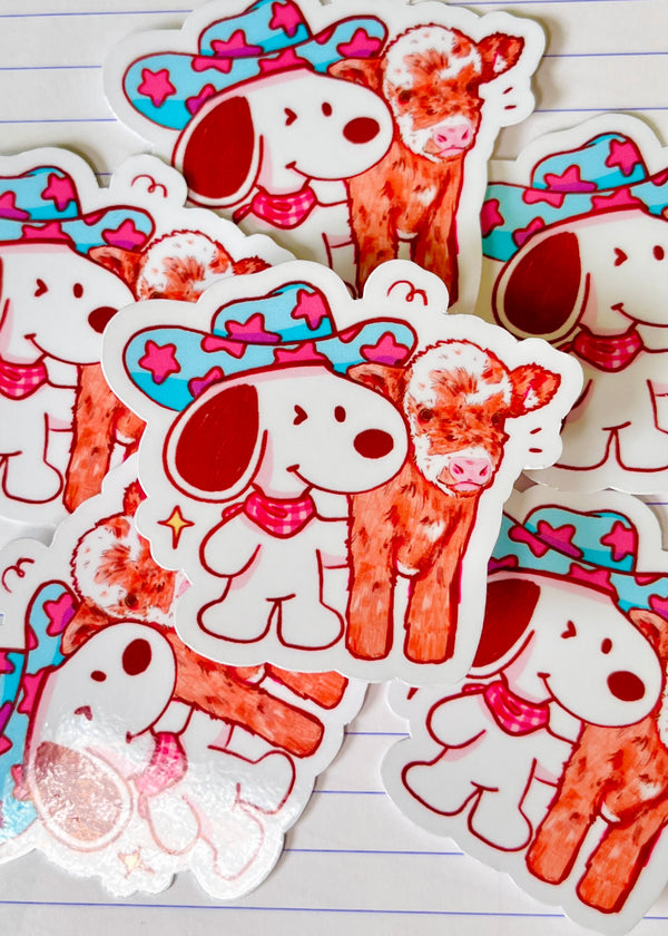 Snoopy cow-boy ✶ Die Cut sticker - secret shop