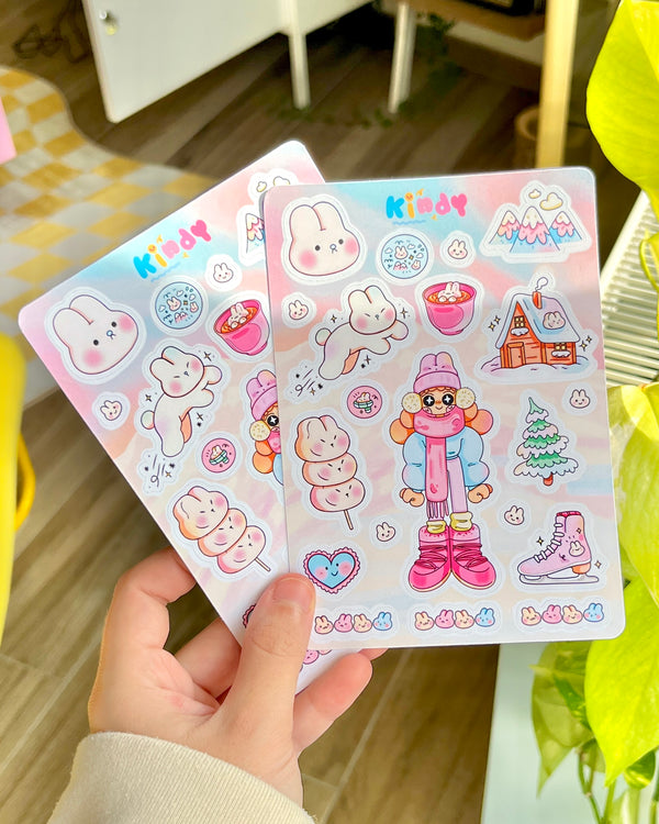 Cotton Candy Winter ✶ Sticker sheet ✶ Patreon Jan 24'