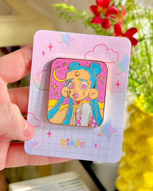Sunset Stars ✶ Enamel Glitter Pin