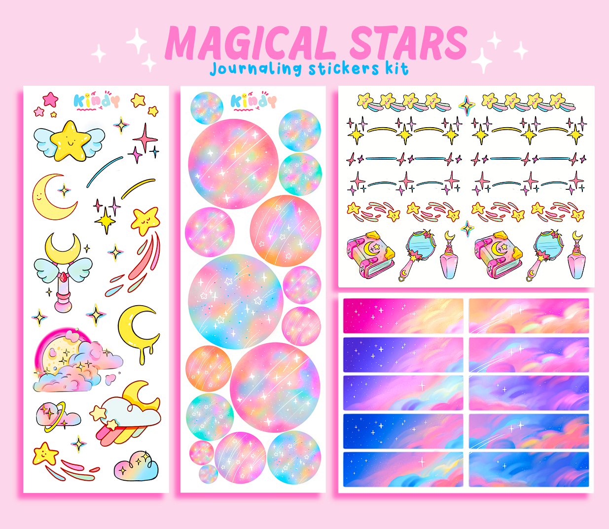 Magical Stars - Journaling Stickers kit