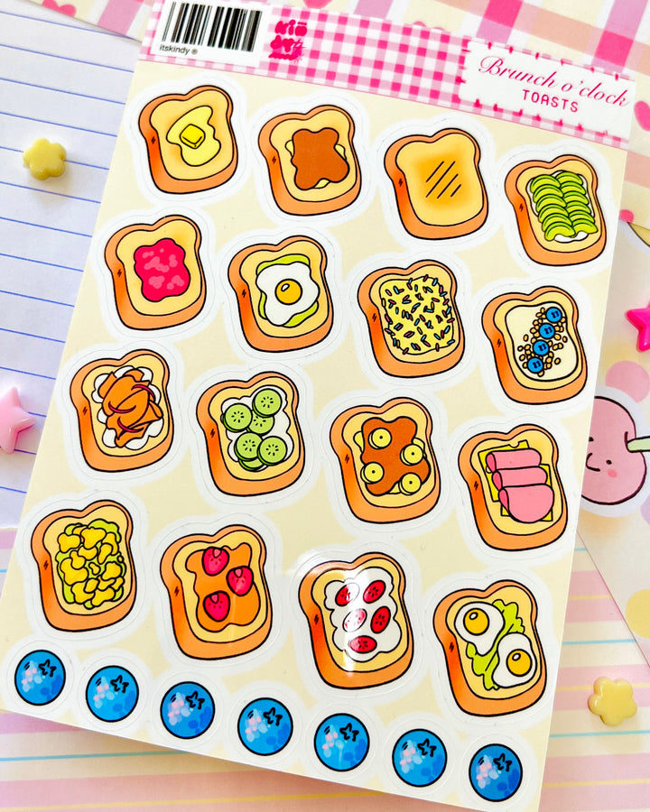 Toasts - Sticker sheet – It’s Kindy
