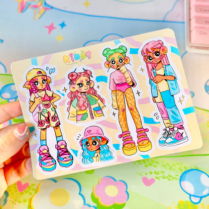 Sketchbook Girls - Sticker sheet