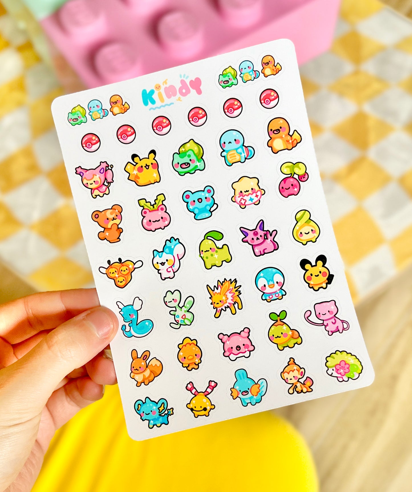 Tiny Pokemon - Sticker sheet