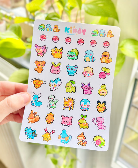 Tiny Pokemon - Sticker sheet