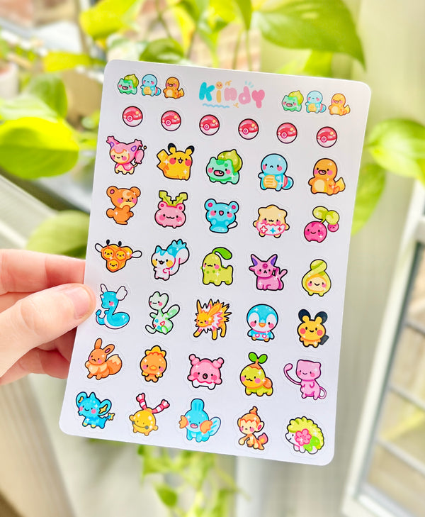 Tiny Pokemon ✶ Sticker sheet