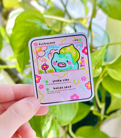 Bulbasaur Pokemon Card - Die Cut sticker