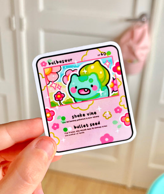 Bulbasaur Pokemon Card - Die Cut sticker