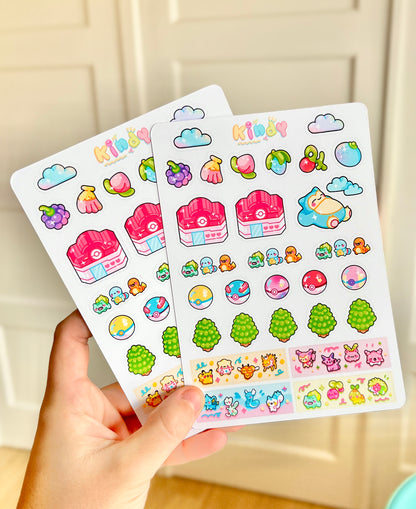 Pokemon Town - Sticker sheet