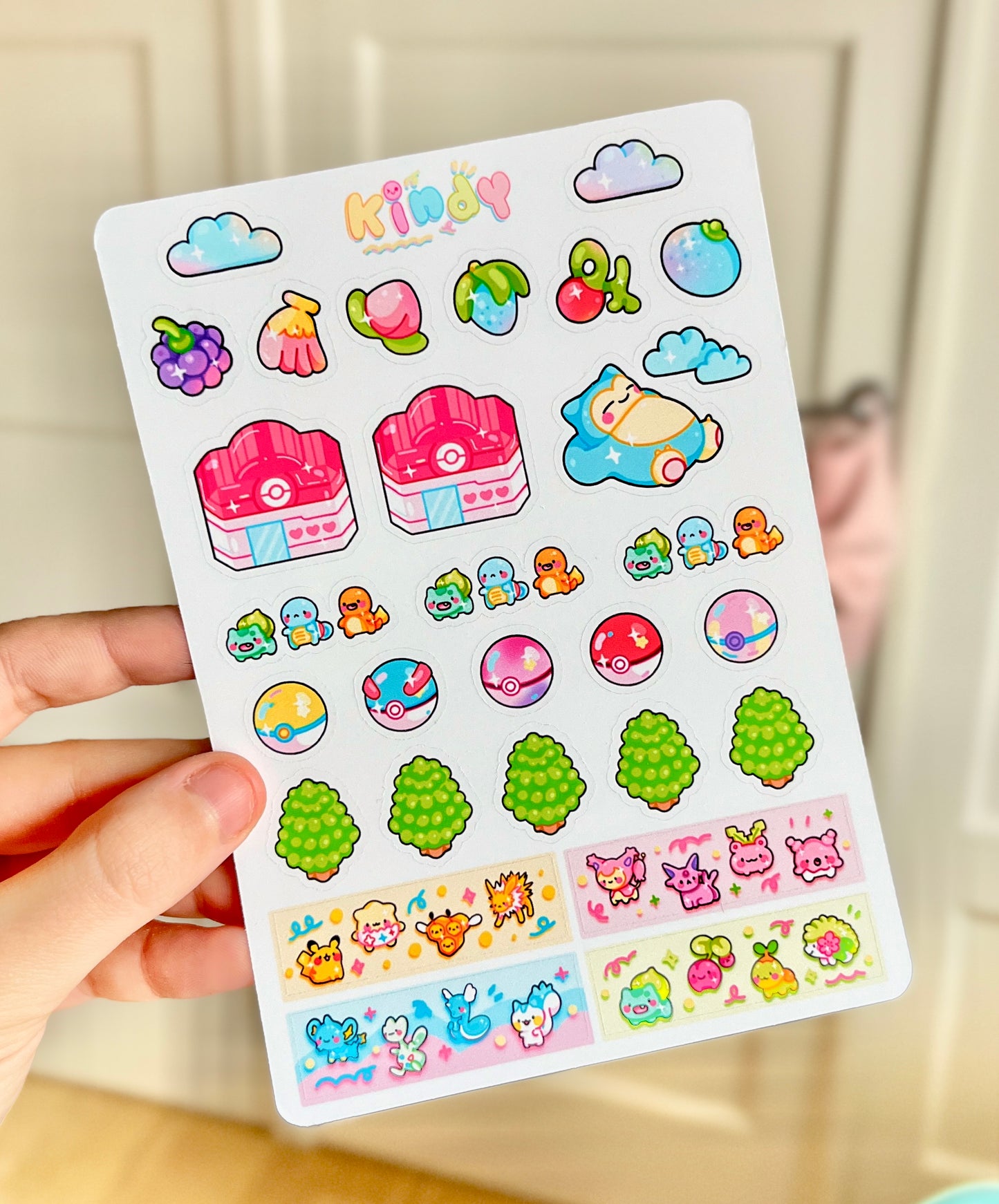 Pokemon Town - Sticker sheet