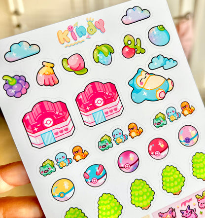 Pokemon Town - Sticker sheet