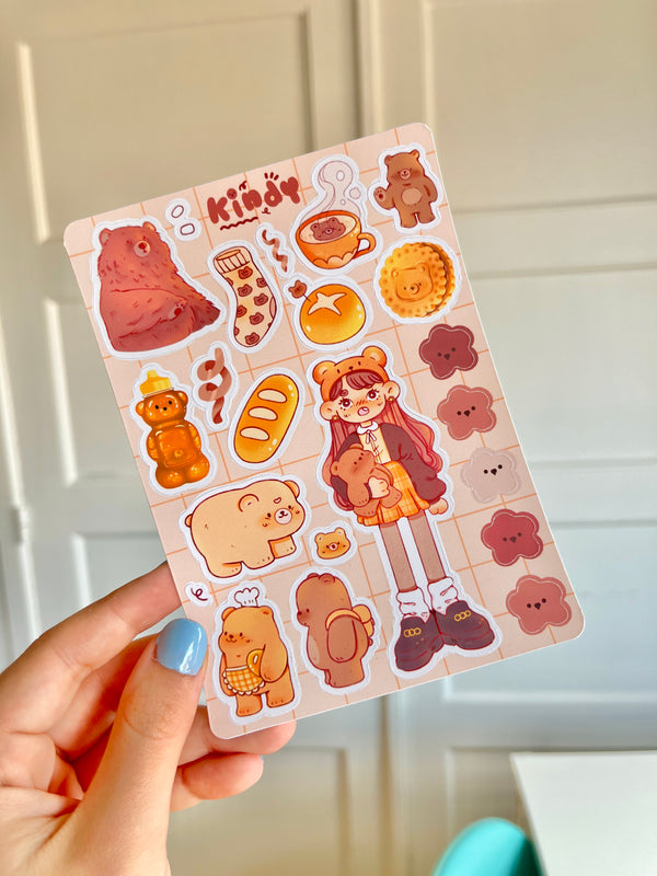 Cozy bear ✶ Sticker sheet