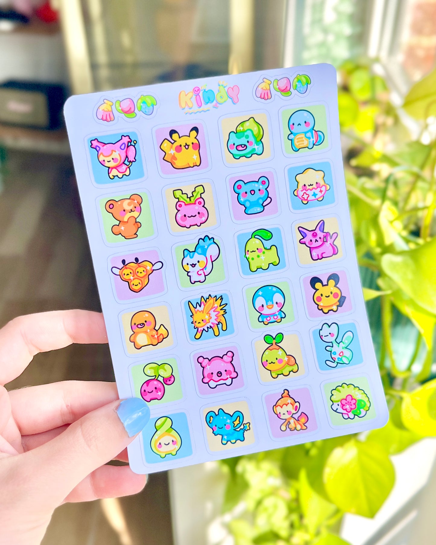 Tiny Pokemon Square - Sticker sheet