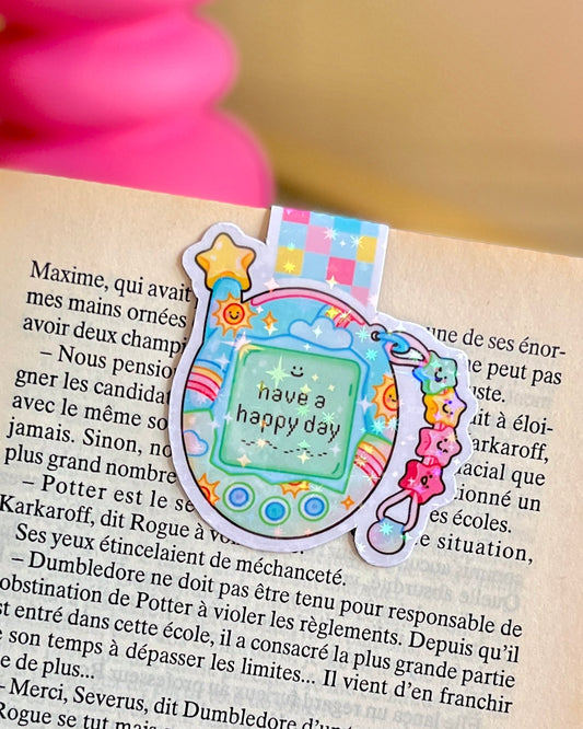 Tamagotchi "Have a happy day"  - Magnetic Bookmark