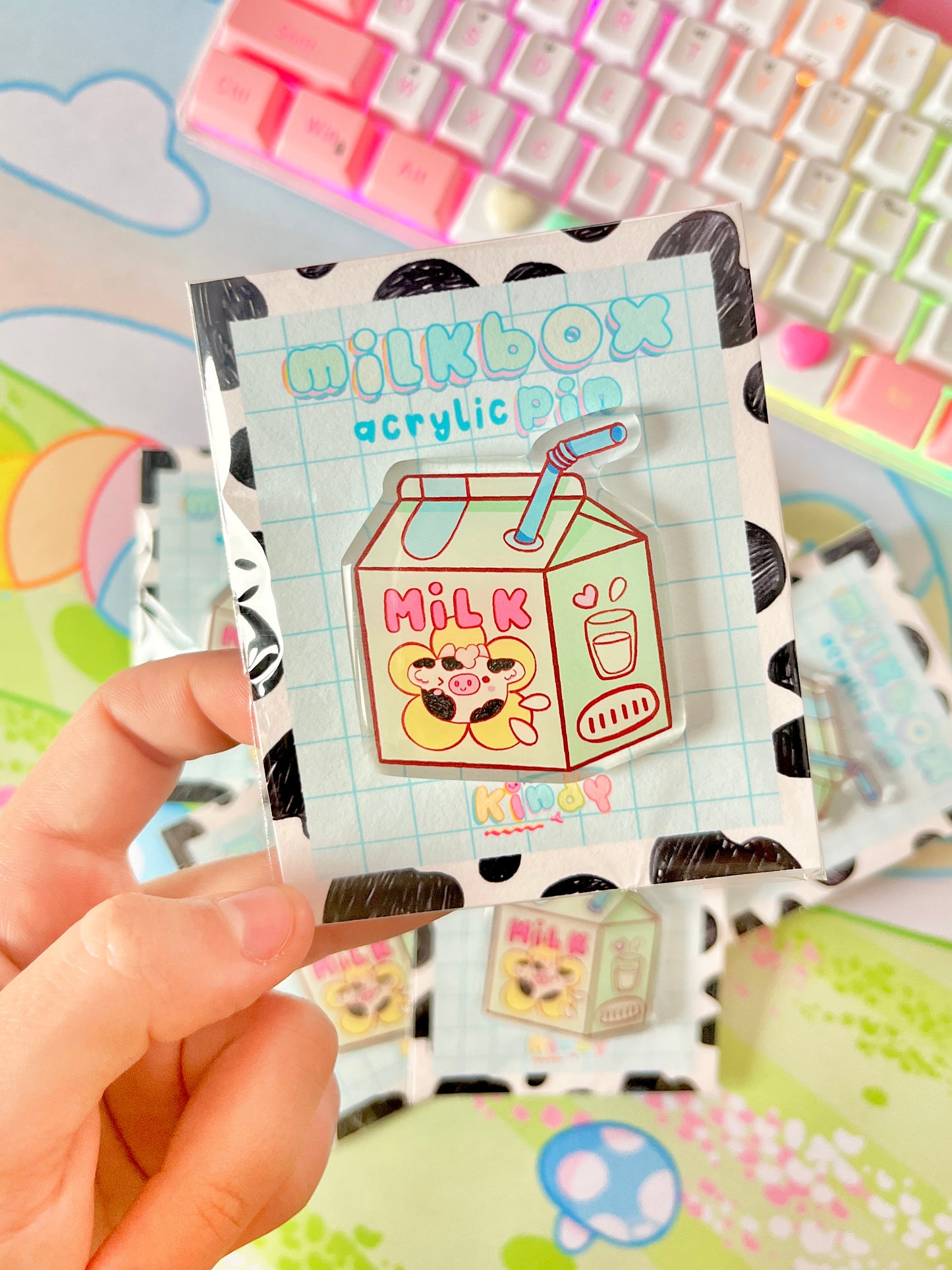 Milkbox - Acrylic pin