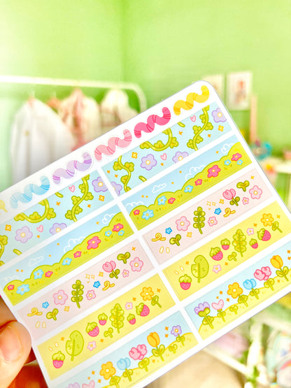 Flowers Tape - Planner Sticker sheet