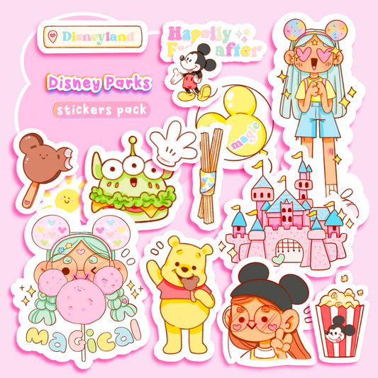 Disney Parks - 16 Stickers pack