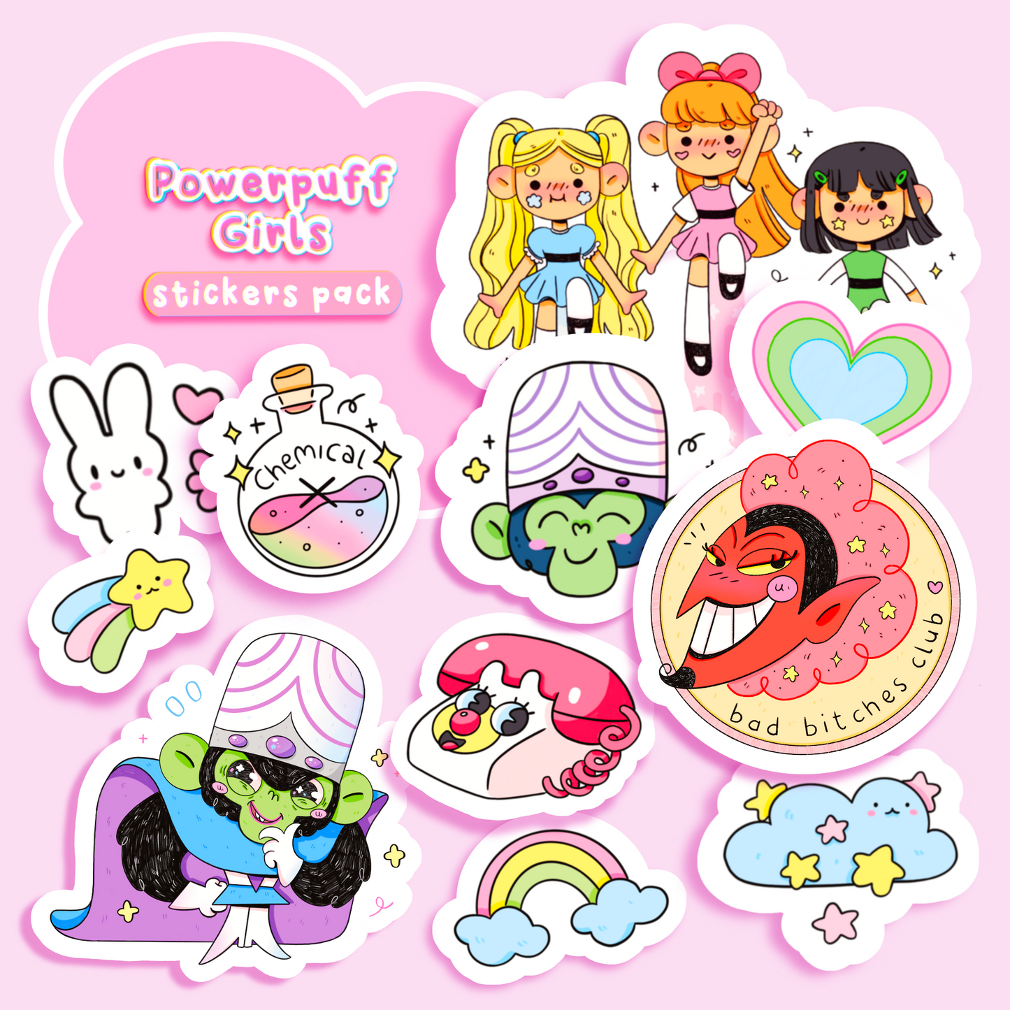 Powerpuff Girls - 11 Stickers pack