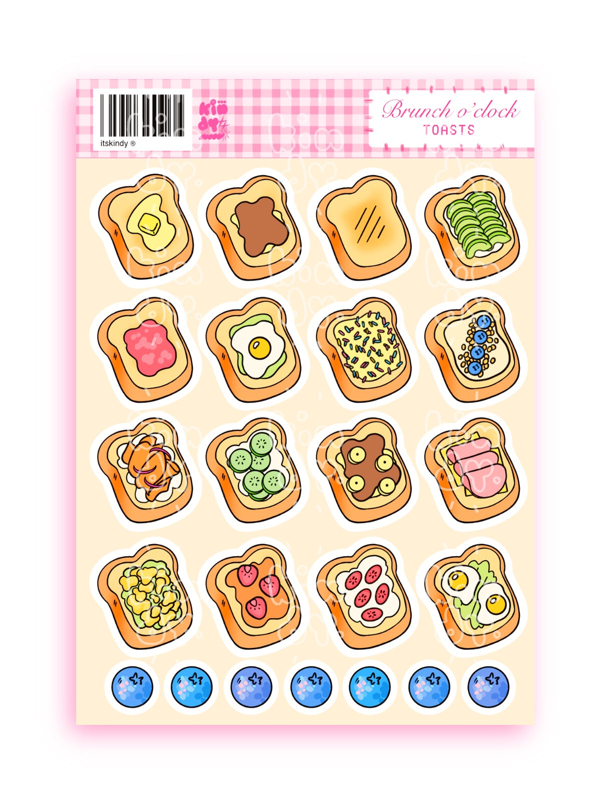 Toasts - Sticker sheet – It’s Kindy